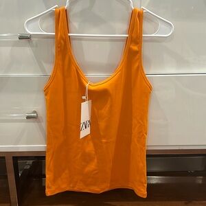Orange tank top ,brand new,Zara ,good for summer
